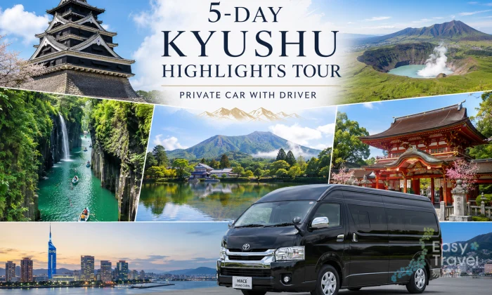 5-Day Kyushu Highlights: Fukuoka, Kumamoto, Mount Aso, Takachiho & Yufuin by Private Car