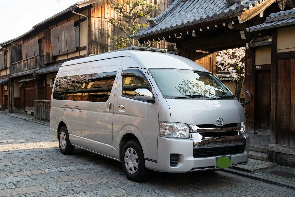 Private Daily Car Hire in Kyoto using Kyoto Toyota Hiace Van 0